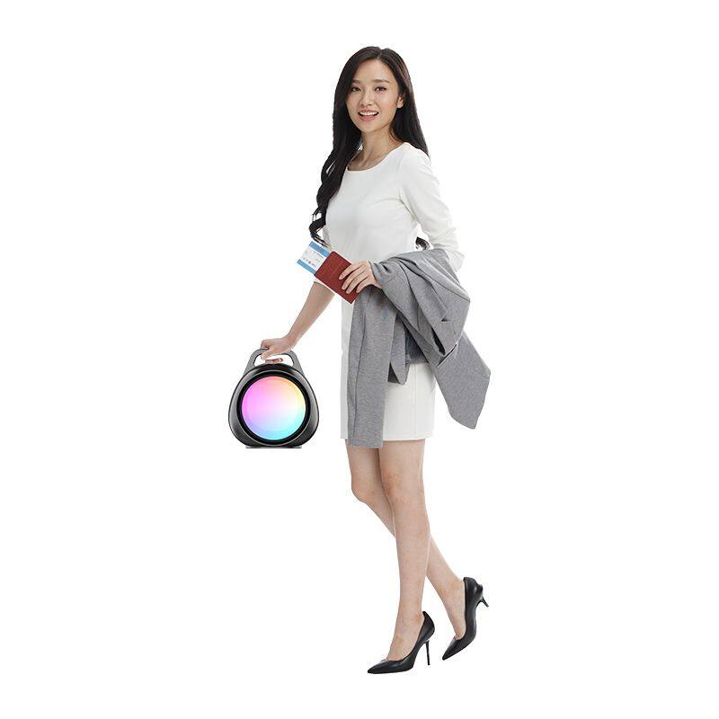 2023 sell well portable wireless 4-inch speaker 8W power bluetooth speaker with colorful lights