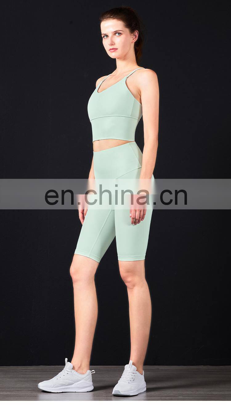 Wholesale Tummy Control Yoga Short Workout Running Athletic High Waist Sport Leggings for Women
