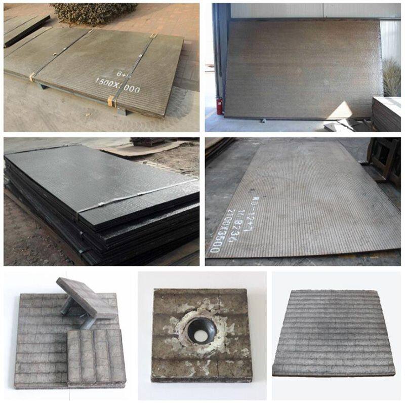 Hardness 60 HRC hardened steel bimetal wear resistant plate