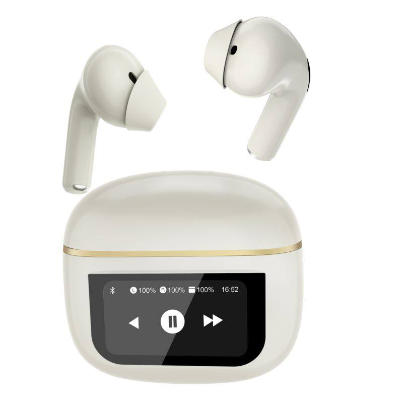 Touch Screen Headphones Noise Cancelling ENC ANC Sport Earbuds TWS Smart LCD Touch Screen Earphones