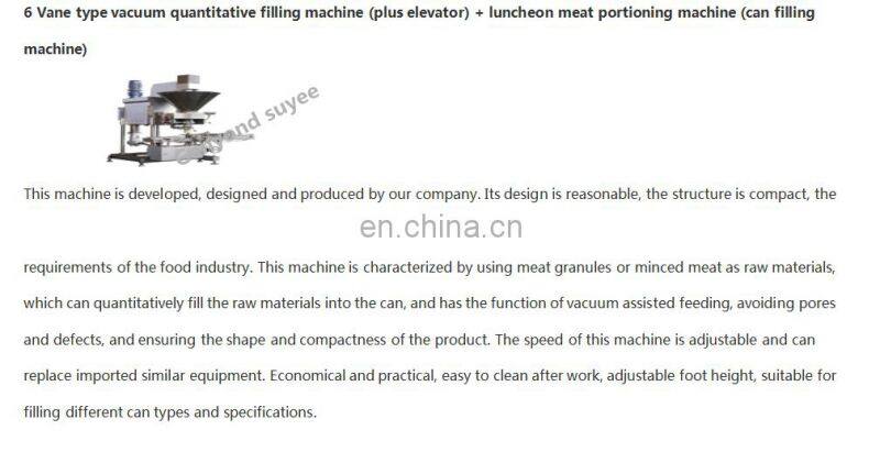 complete  luncheon meat can making equipment for plant