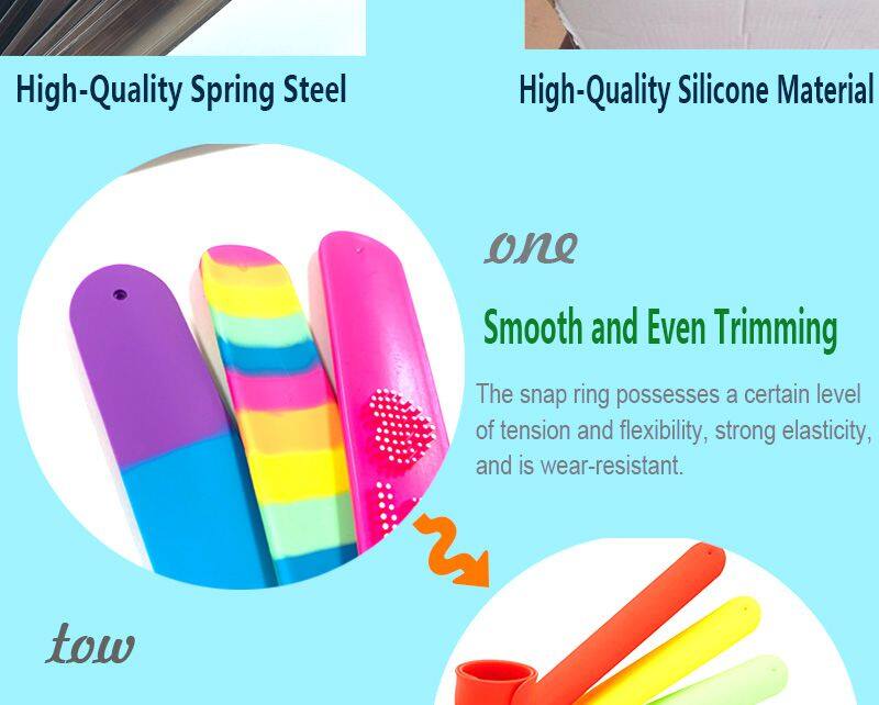 Custom Safety Silicone Eco-friendly   Logo Printed  Kids  Slap  Band for  Advertising  Promotional