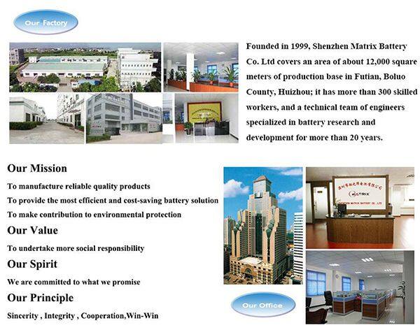 Shenzhen Matrix Battery Co.,ltd company overview - view 1