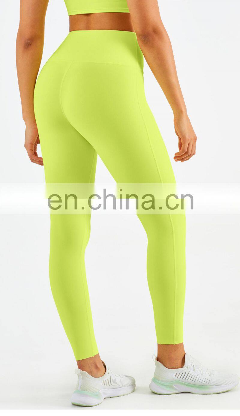 2022 Wholesale Anti Curling High Waist Yoga Pants No T Line Yoga Leggings ECO Friendly