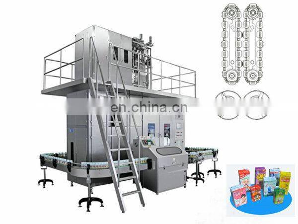 juice milk aseptic brick shape carton filling machine with Paper/AL/PE laminated materais carton