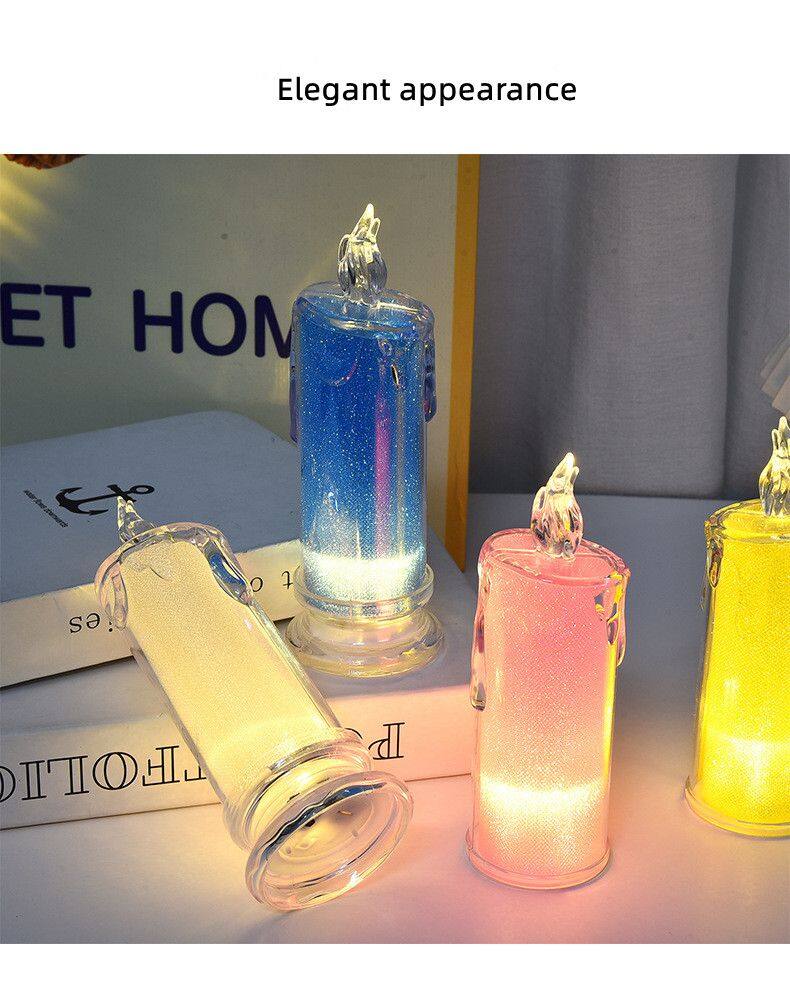 Transparent Candle Lights Twinkling Lights Bedside Restaurant Ambiance Night Lights