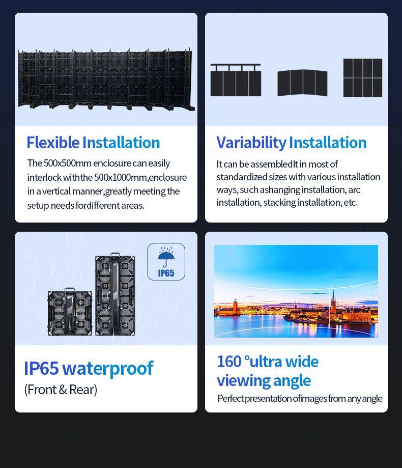 Outdoor Stage Rental LED Video Wall 500*1000mm P3.91 LED Display Panel