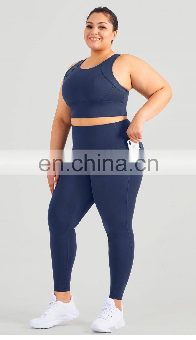 Custom High Impact Workout Plus Size Yoga Bra Shockproof Supportive Women Tank Top