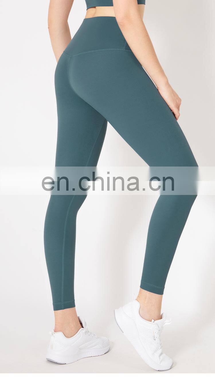 2021 ECO Girls Fitness Sport Leggings Tights Pants Custom Logo Push Up Yoga Pants With Pocket