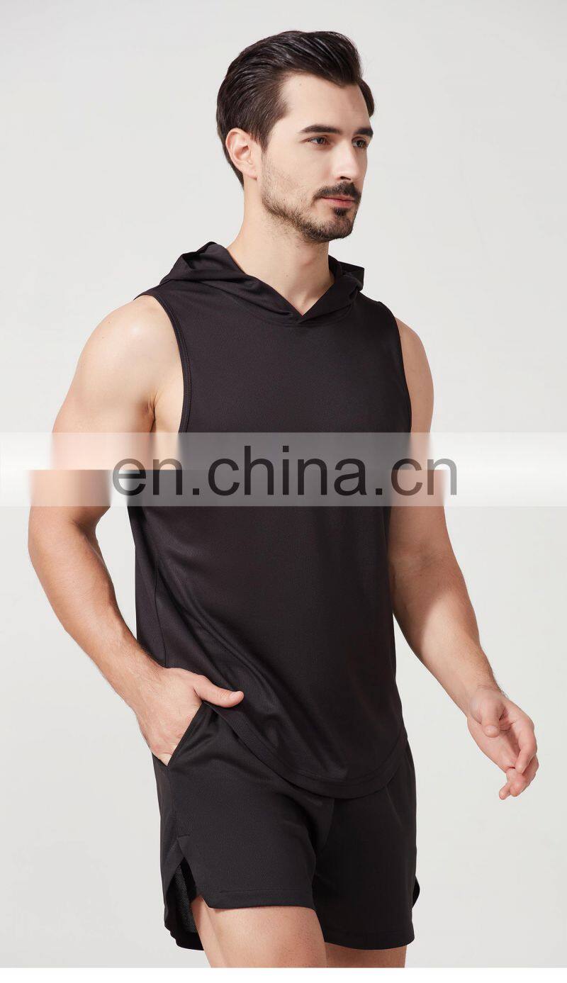 New Hooded Sports Vest Quick-Drying Basketball Shirt Outdoor Loose Casual Men's Tank Tops