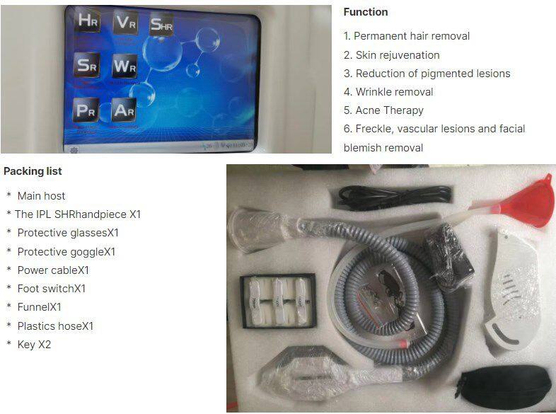 Portable E-light Skin Treatment Professional OPT IPL Laser Super Hair Removal Machine