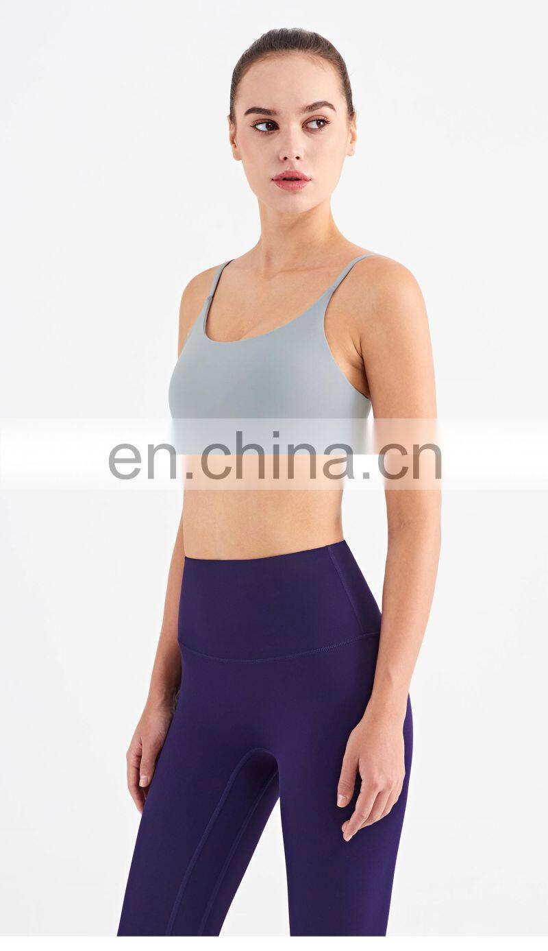 Thin shoulder Sports Vest Sexy Running Yoga Women Push-up Bra Workout Crop Top