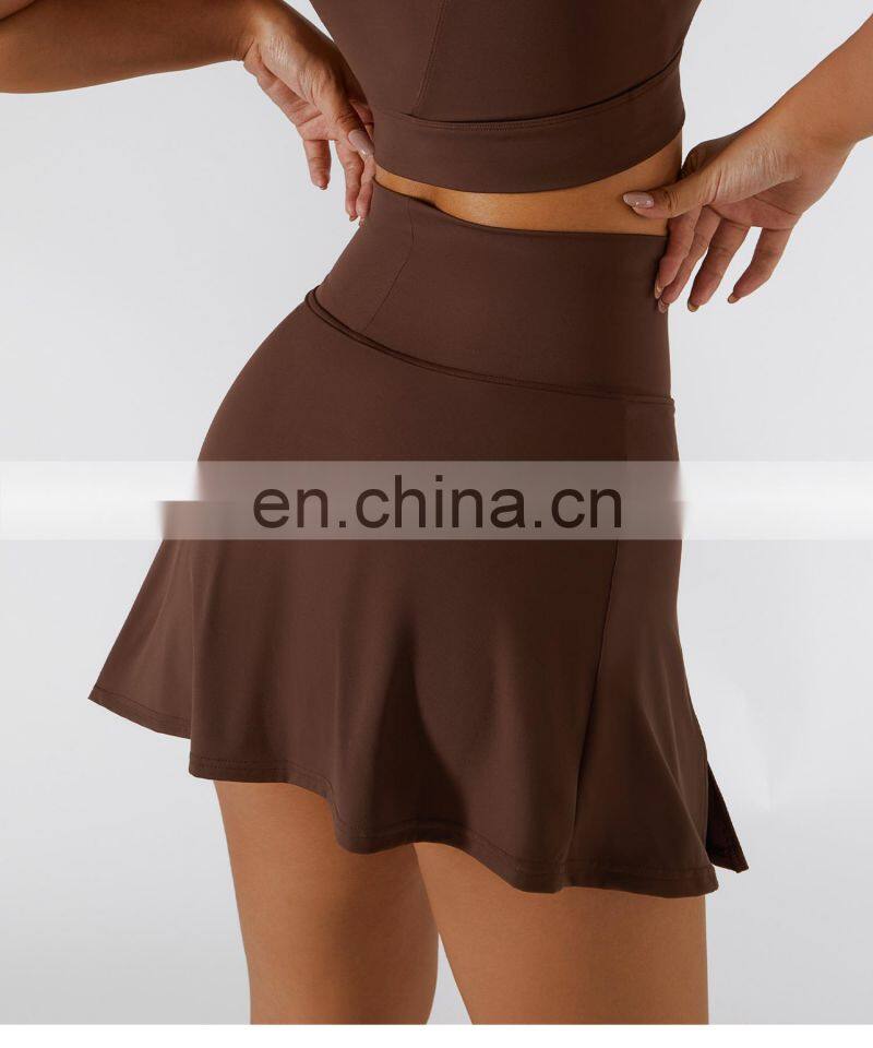 High Waisted Lightweight Tennis Skirts Shorts Sports Golf Anti Glare Mini Skorts Dresses