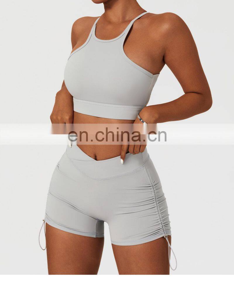 Sexy Backless Sports High Impact Gym Bras Factory Sales Women Quick Dry Sling Yoga Tops
