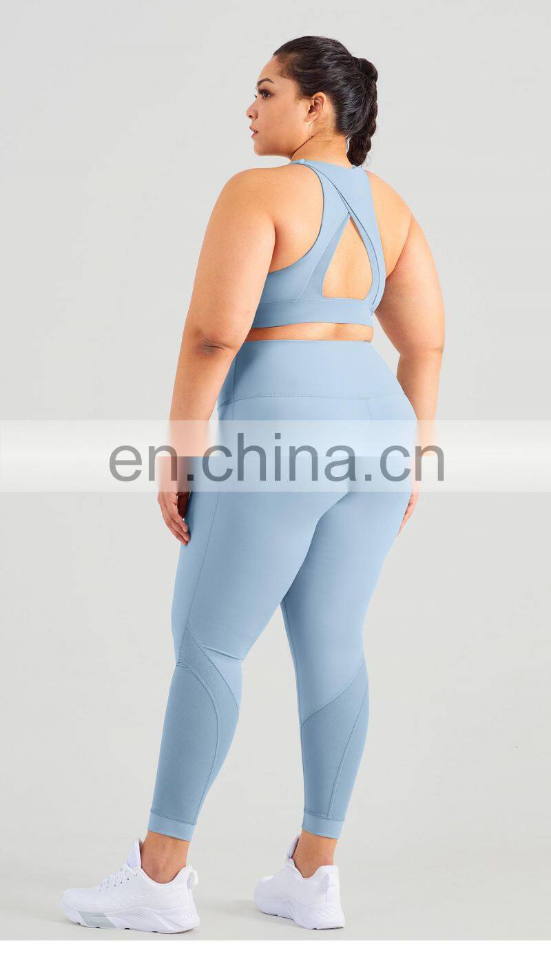 Hot Sale Mesh Breathable Gym Leggings Women Plus Size Scrunch Butt Sport Pants