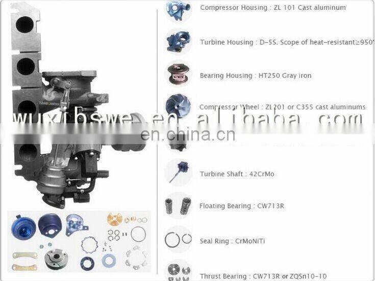 high performance KTR110L-997A turbocharger 6505-61-5030 turbo charger for Komatsu S6D140/S6D170 of wuxi booshiwheel