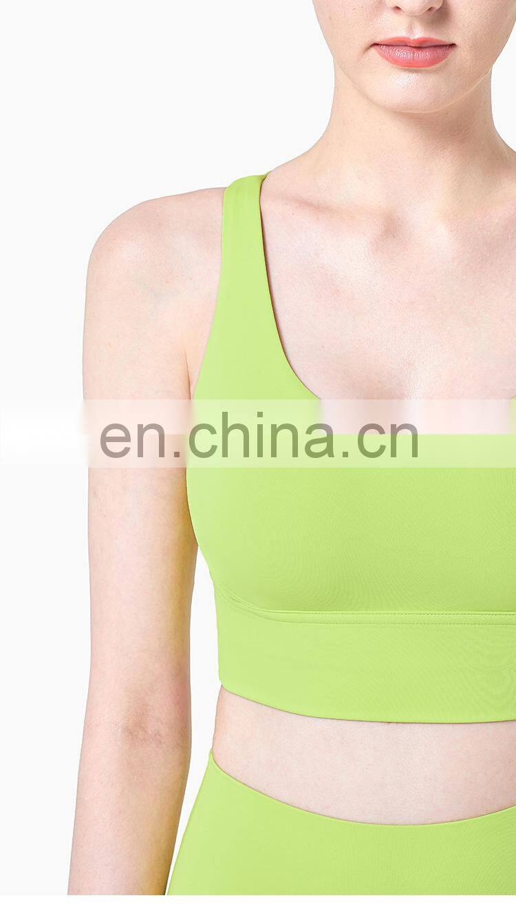 Private Label High Quality Ladies Sportswear Push up Yoga Bra U Neck Women Sexy Sports Bra Logo