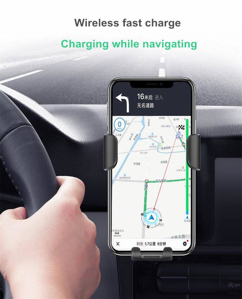 Hot Sale Wireless Car Charger Mount with Phone Holder for cellphone in Car Fast Charging Flexible Compatible iPhone Android