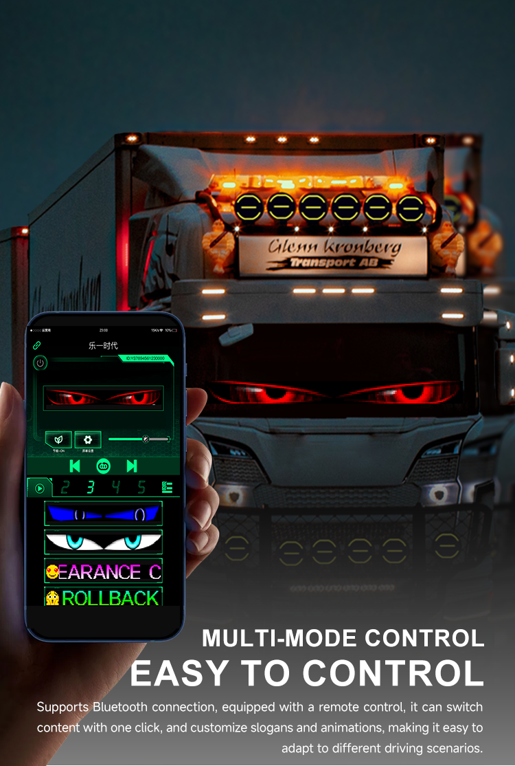 Devil Eyes Lights for Truck Bluetooth Control Flexible Led Display Window Demon Eye Led Display Screen