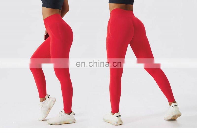 Women Seamless Scrunch Butt Yoga Leggings Oem High Waisted Booty Gym Sports Pants