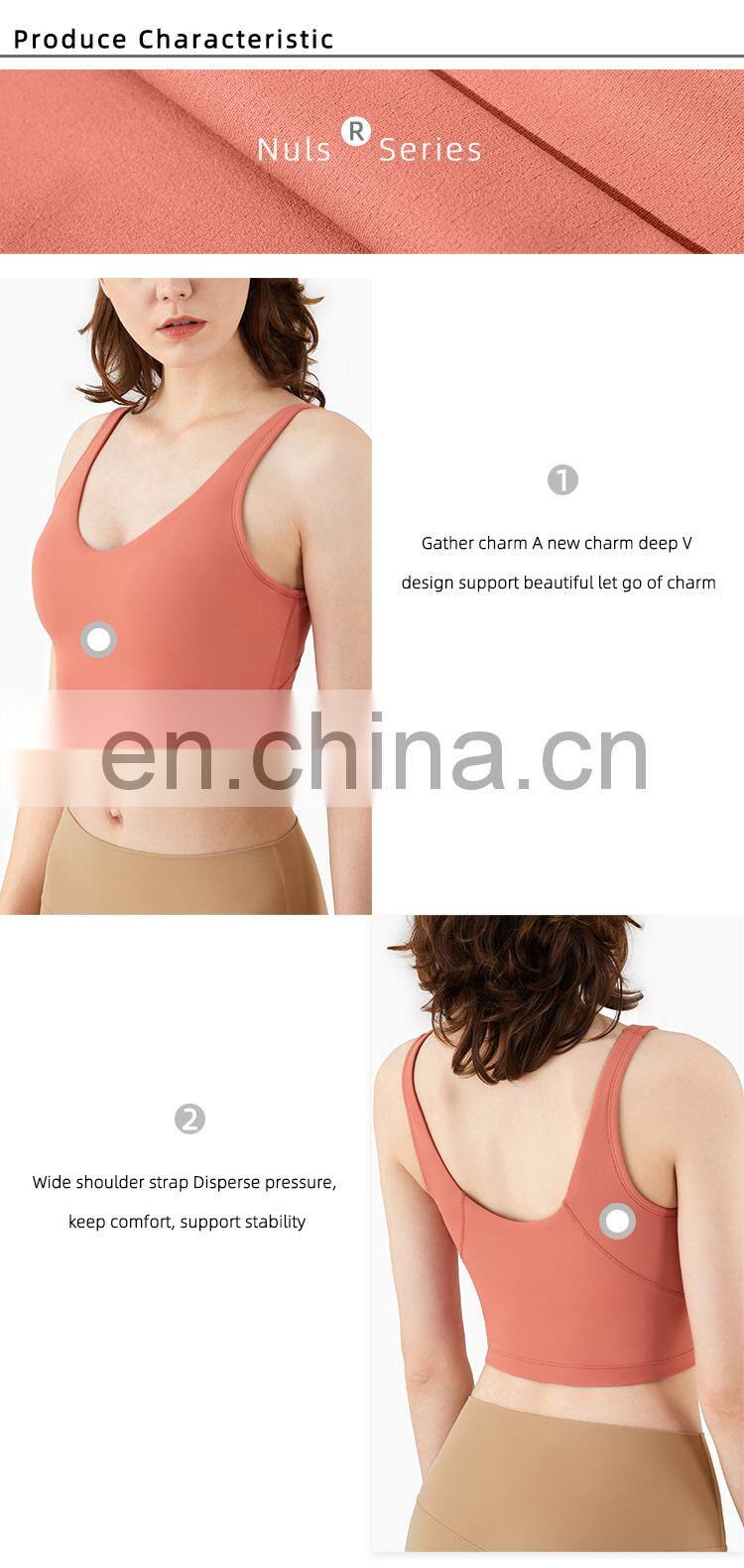 Custom Logo Light Support Sport Bra Wireless Yoga Bralette High Impact Top