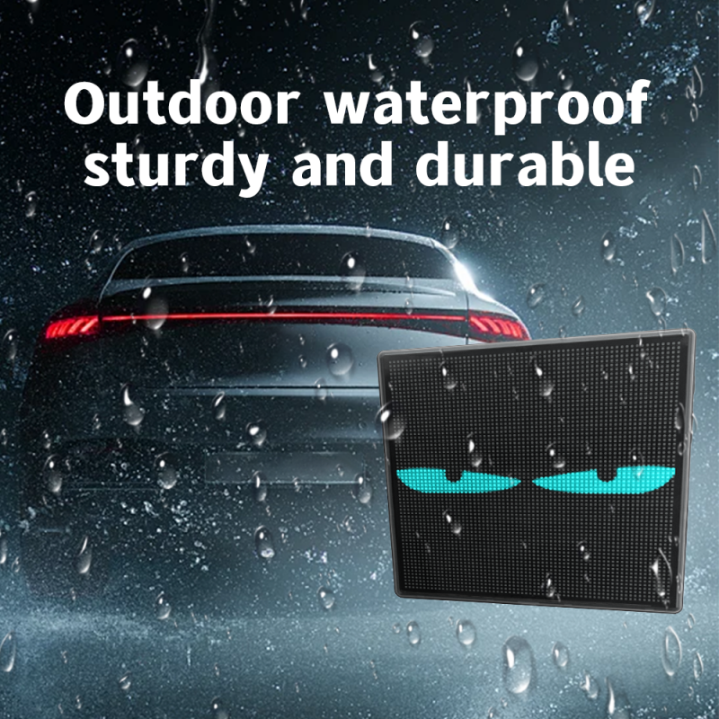 Smart Rear Screen APP Controlled Text Pattern Animation Clock Free Design Flexible Led Matrix Panels for Car Advertising