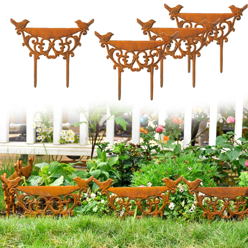 low wrought iron garden fence (4)