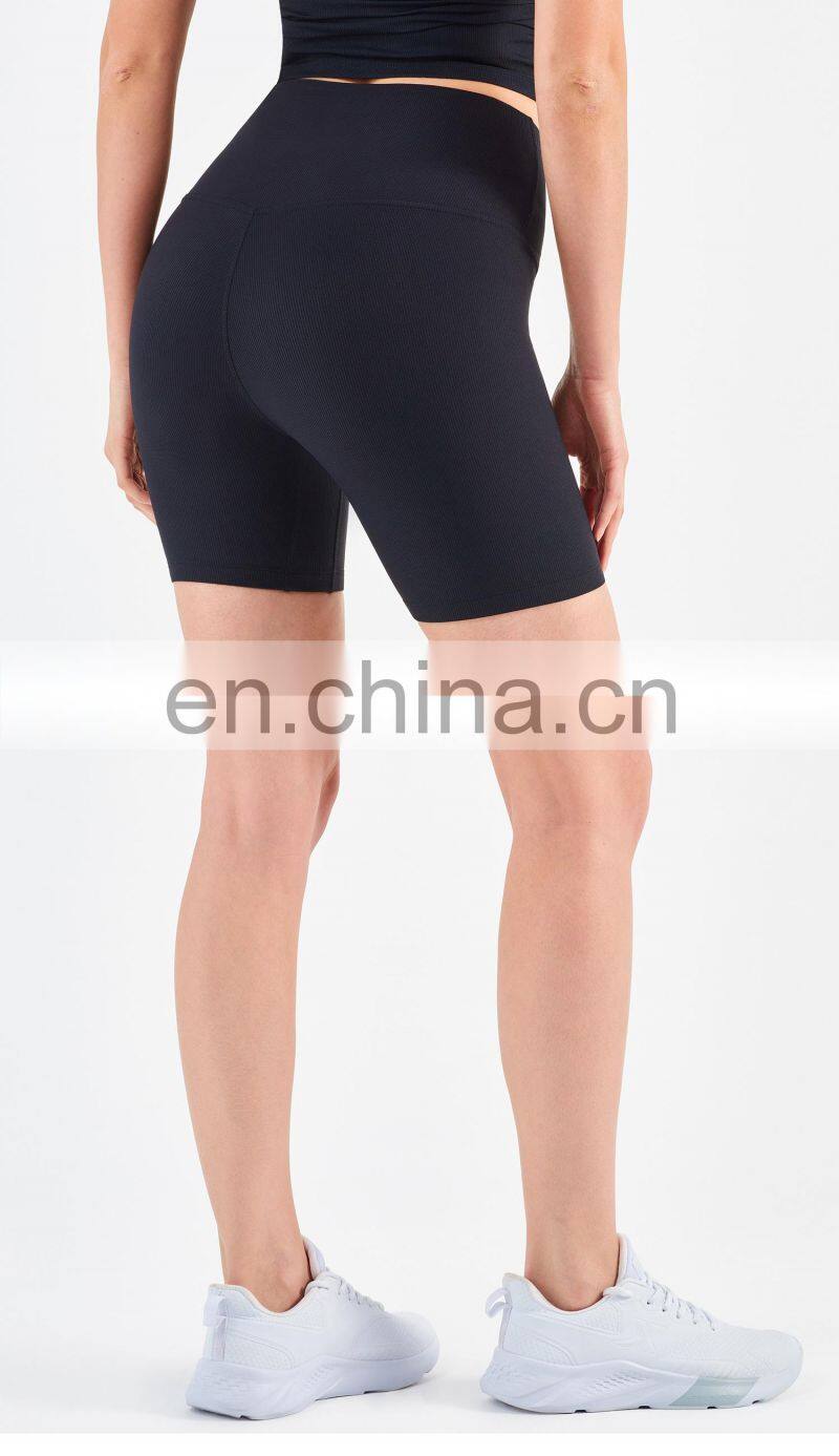 2022 Ribbed Biker Running Shorts For Women Gym Fitness Yoga Wear Without T Line