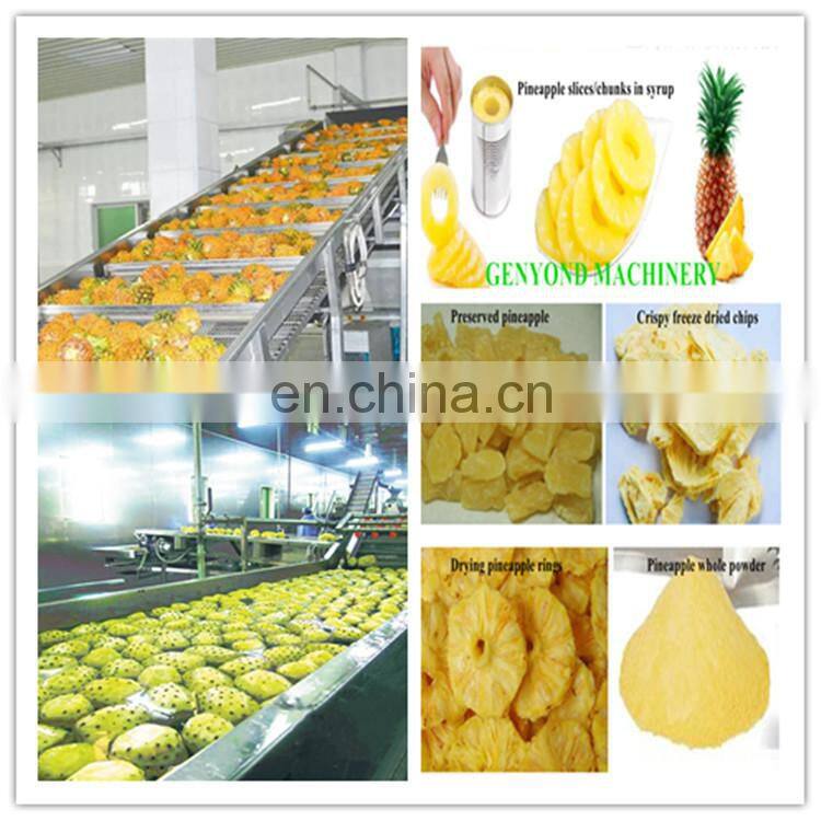 canned pineapple chunks production line