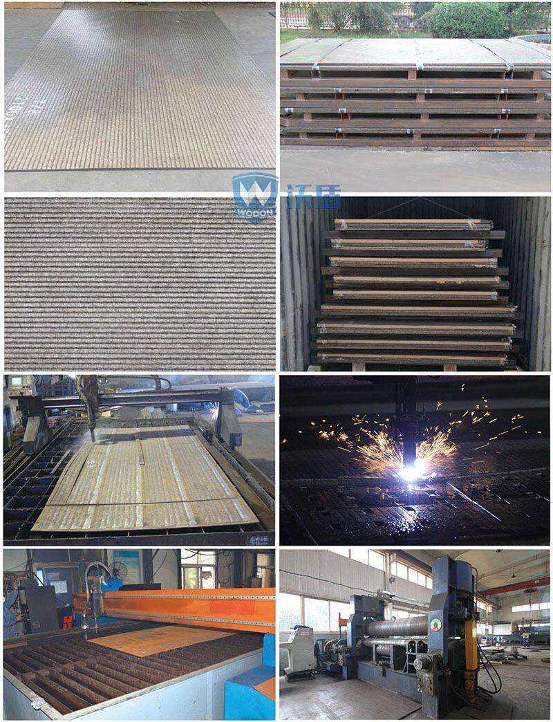 Hardness 60 HRC hardened steel bimetal wear resistant plate