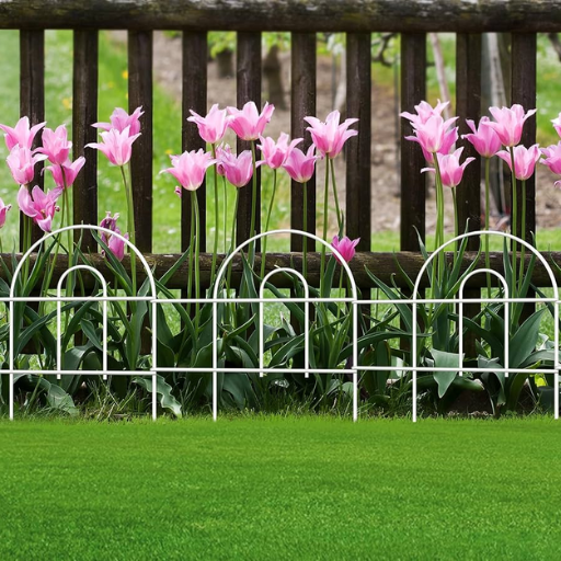 white wrought iron garden fence (2)