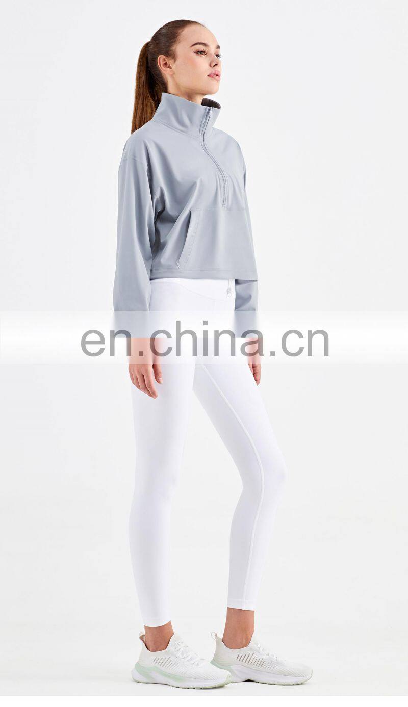 Autumn New High Standard Zipper Yoga Top Outdoor 240g Gym Jacket Casual Fitness Sports Suit