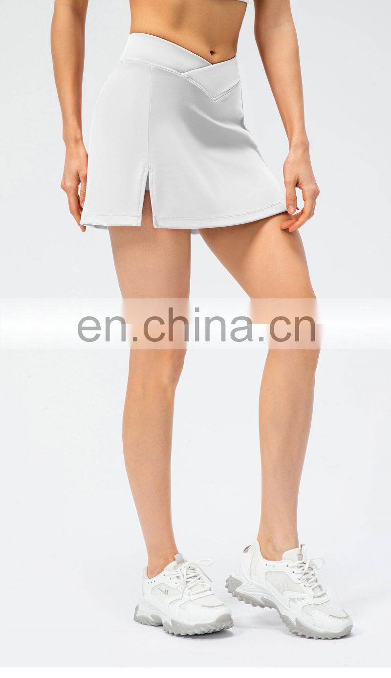 Outdoor Sports Pants Skirt Female Running Tennis Two Short Skirt Women Running Tennis Skirts With Pocket