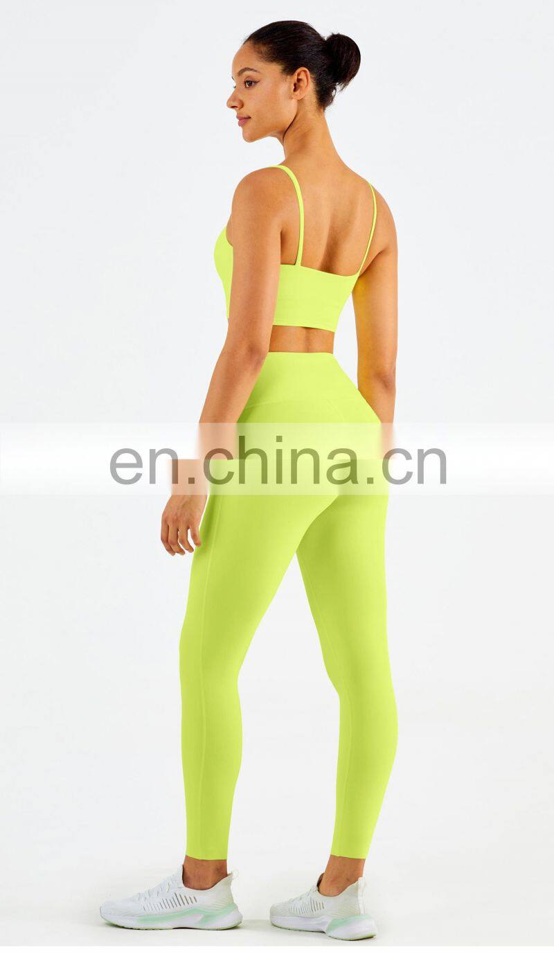 Multi Color Sport Bra Set Exercise Outfits Women Sets 2 Pieces High Support Yoga Pants