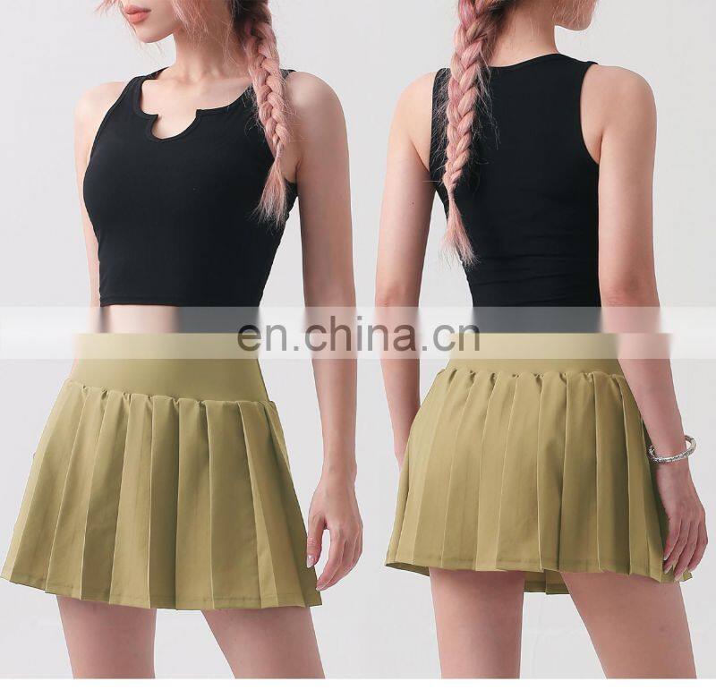 Wholesale Ribbed V Neck Crop Women Tank Tops High Elastic Gym Casual Sports Vest