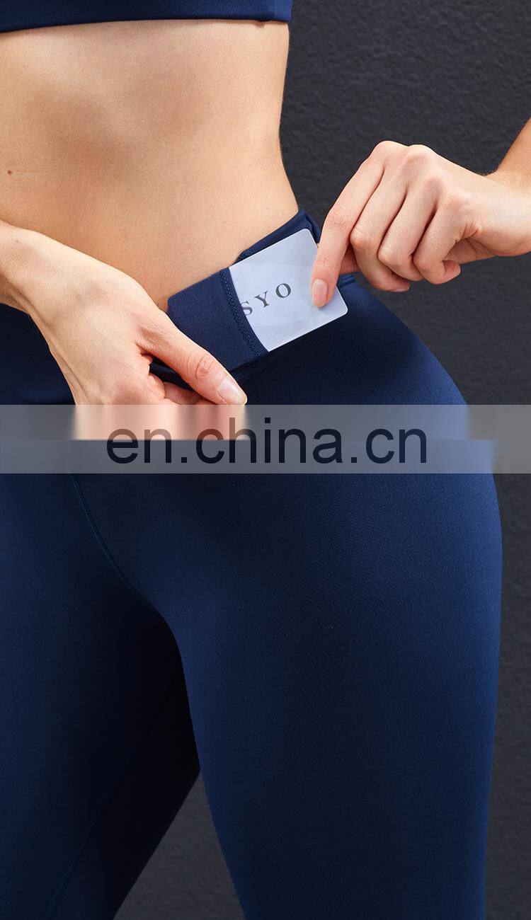 Women's High Support Tummy Control Yoga Fitness Pants Workout Leggings With Pocket