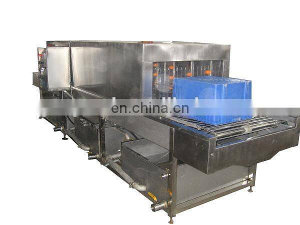 High pressure plastic crate/tray/pallet/case/container/plate/turnover basket washer washing tunnel machine/ cleaning equipment