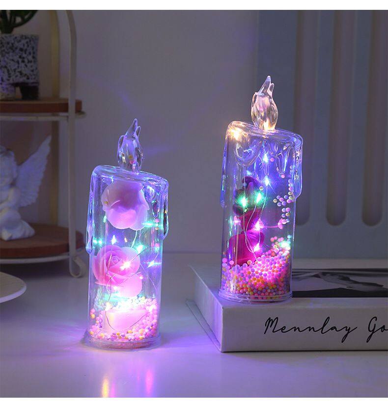 LED Electronic Candle Light Valentine's Day Creative Atmosphere Candle Light Night Light