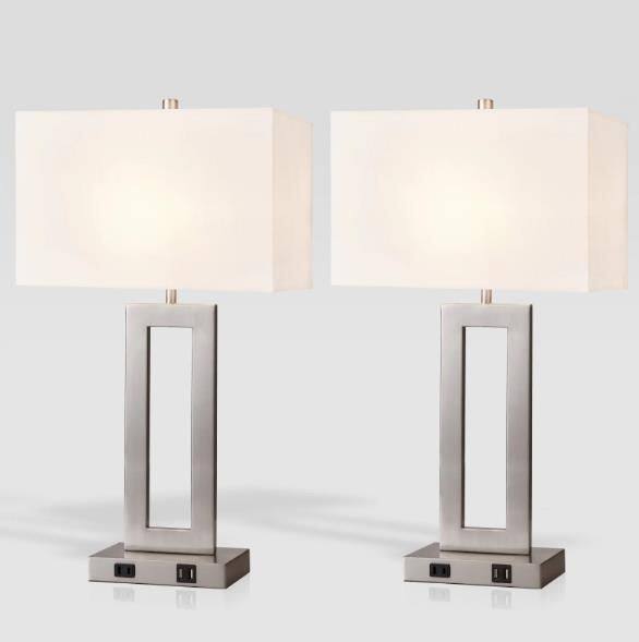 hotel table lamps with outlet and usb