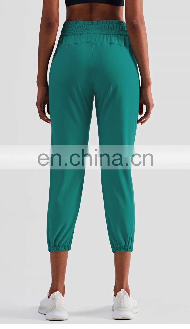 High Quality OEM Women Casual Joggers Pants Large Side Pocket Breathable Sweatpants