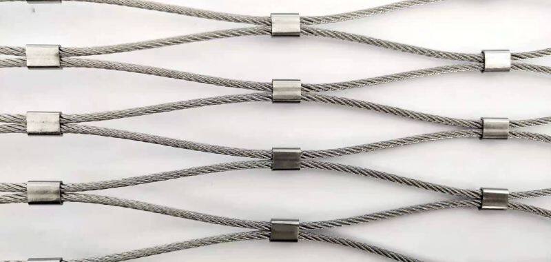 7x7 7x19 Stainless Steel Wire Rope Mesh Net Woven Plain Weave for Cage Fence Customized Customizable Longen Durable,long-lived