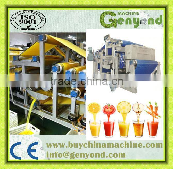 belt extractor for press juice from fruit and vegetables