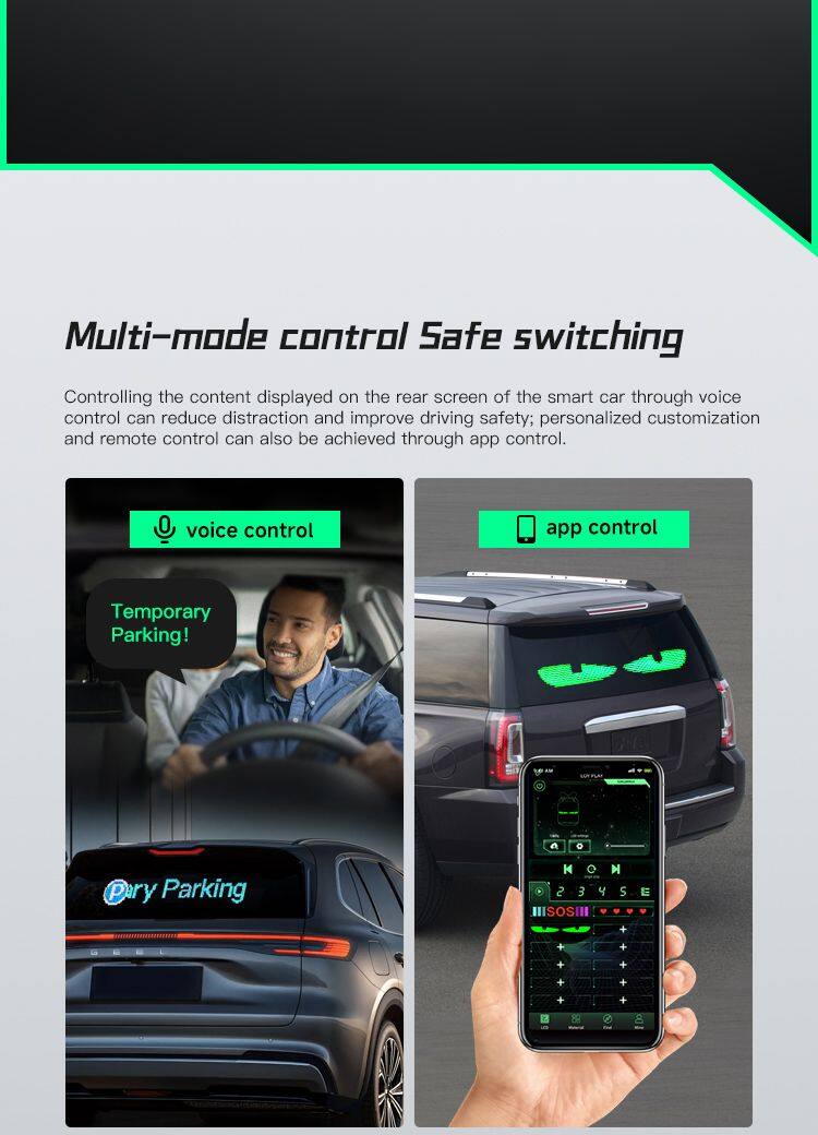 96*16 Car Windshield LED Screen Diy Indicator Light Devil Eyes App Control for Truck Animated Decorative Electronic