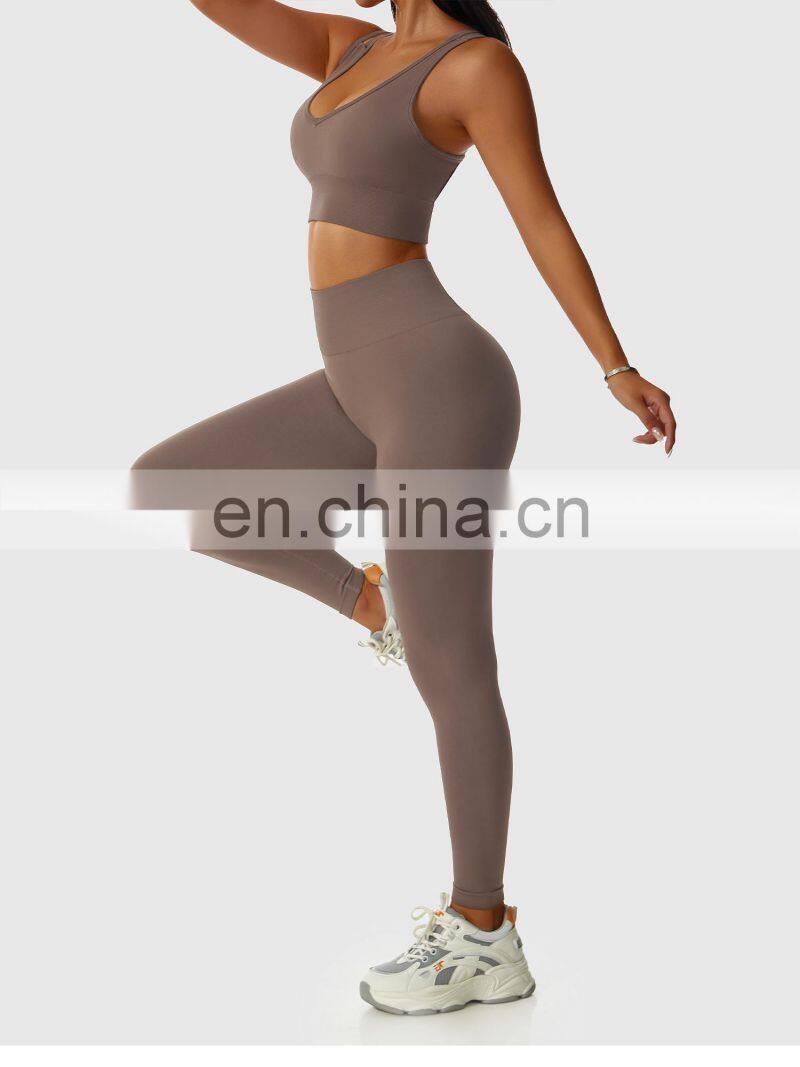 Factory Sales Seamless Scrunch Butter Yoga Leggings Gym High Waist Sports Fitness Pants