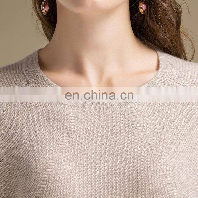 Popular Knitted Plus Size Crew Neck Pure Cashmere 2021 Sweater Womens