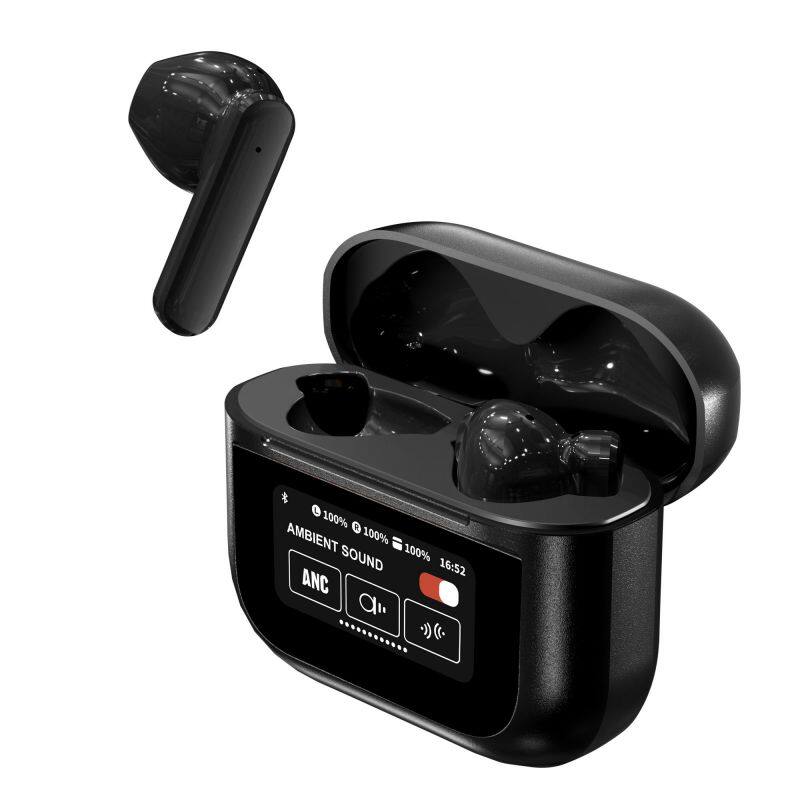 ANC ENC Earbuds With LCD Colorful Touch Screen TWS Wireless Stereo Type-C Headphones