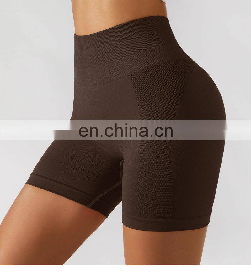 Tik Tok Seamless Hip Lift Yoga Shorts Tummy Control Biker High Waist Gym Leggings