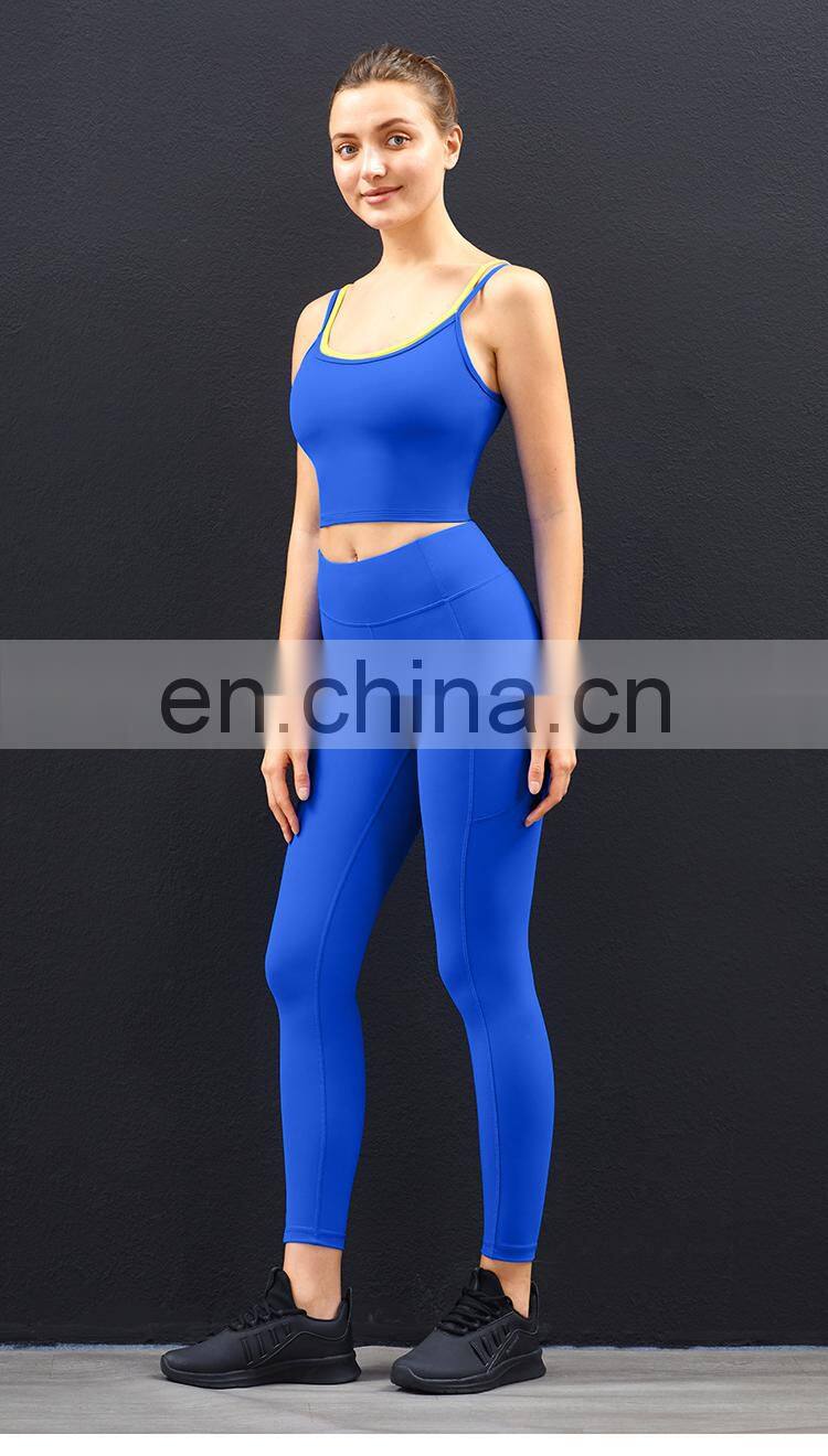 New Arrival Two-Color Stitching Yoga Bra Top Super Soft Sports Bras For Women Fitness