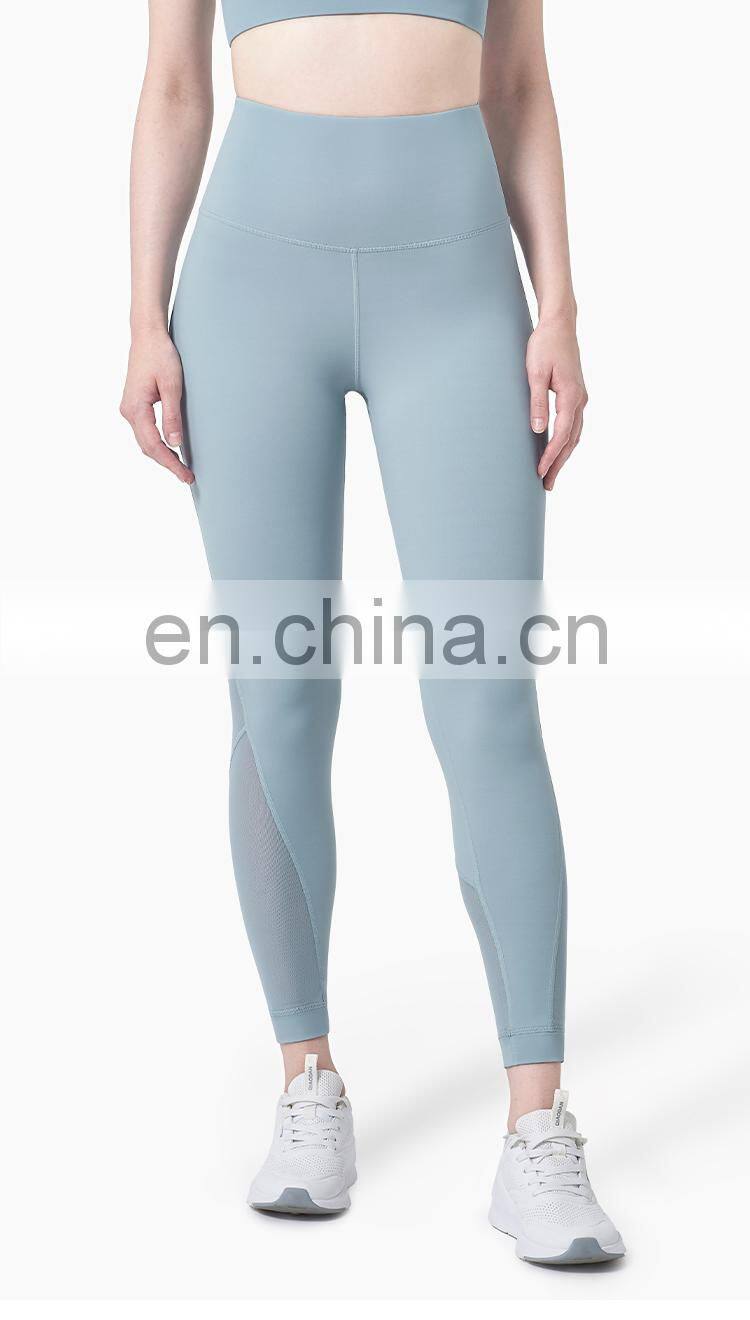 Wholesale Custom Women Yoga Pant Fitness Apparel High Waisted Workout Sport Mesh Yoga Leggings