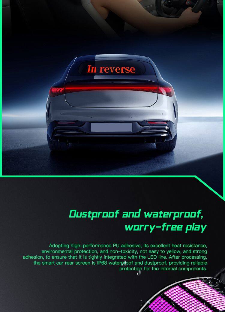 96*16 Car Windshield LED Screen Diy Indicator Light Devil Eyes App Control for Truck Animated Decorative Electronic